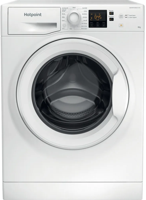 Hotpoint NSWF 846 W UK 8kg 1400spin Anti-stain ( NSWF846W ) Freestanding Washing Machine White