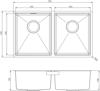 Carysil SR1024 Luca Double Bowl Undermount Sink Stainless steel
