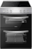 Amica AFC602SS Ceramic Hob Double Oven Freestanding Electric Cooker Silver