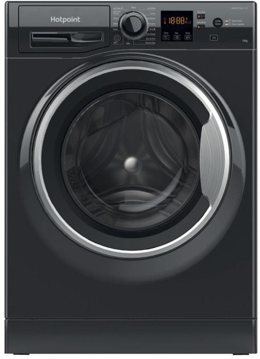 Hotpoint NSWM1046BSUK 1400 Spin 10kg Anti-Stain Freestanding Washing Machine Black