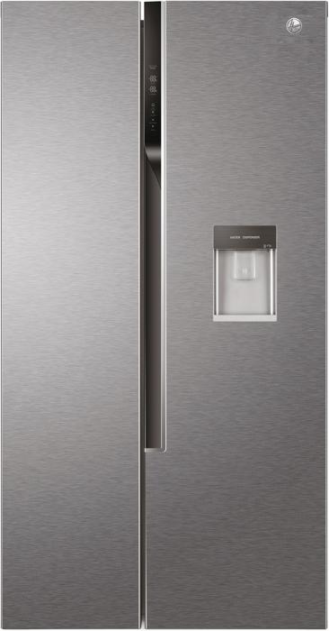 Hoover HHSWD918F1XK H-FRIDGE 500 MAXI No Frost 521 Litres Non Plumbled Water Dispenser American Style Fridge Freezer Silver