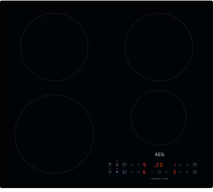 AEG IKX64301CB 3000 60cm 4 Cooking Zones Hob2Hood Induction Hob Black