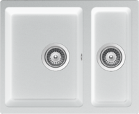 1810 HohleDuo 310/160U 1.5 Bowl Purquartz /1522 Undermount Sink White