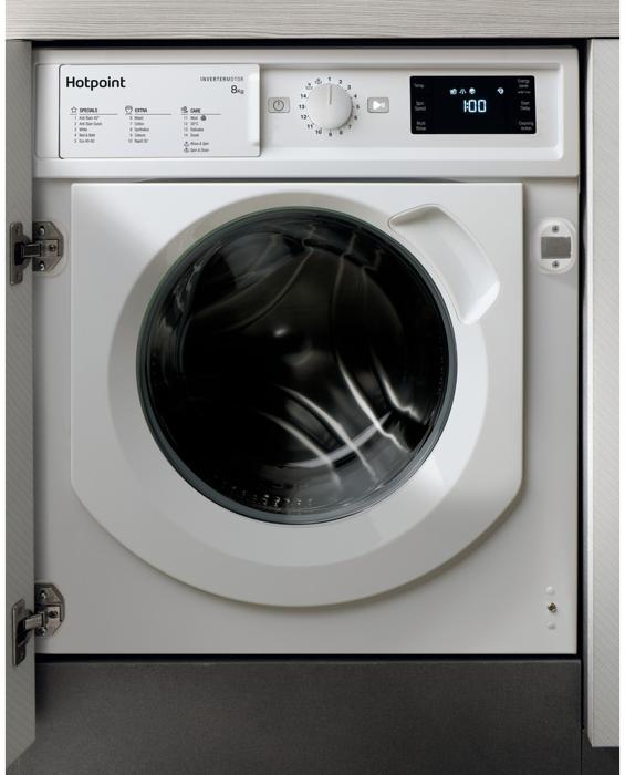 Hotpoint BI WMHG 81484 UK  8kg 1400spin ( BIWMHG81484 ) Integrated Washing Machine White