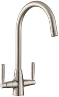 Leisure TAQSENSESAT AquaSense Dual Lever Monobloc Tap Tap Satin Steel