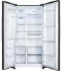 Teknix THSBS1791PLUBIX Ice+Water Plumbed 90cm 562 Litres American Style Fridge Freezer Black Inox
