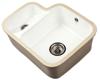 1810 ETRODUO 343/136UC /091-WH (CERAMIC 1.5 BOWL) Undermount Sink White