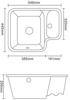 1810 ETRODUO 343/136UC /091-WH (CERAMIC 1.5 BOWL) Undermount Sink White