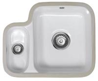 1810 ETRODUO 343/136UC /091-WH (CERAMIC 1.5 BOWL) Undermount Sink White