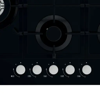 Statesman GH175GB 75cm 5 Zone Gas Hob Gas Hob Black Glass