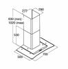 CDA ECP72SS Curved glass Hood Stainless steel