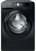 Indesit BWE81496XKVUK Push&Go with Steam 8kg - 1400RPM Freestanding Washing Machine Black