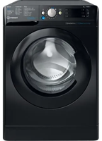 Indesit BWE81496XKVUK Push&Go with Steam 8kg - 1400RPM Freestanding Washing Machine Black
