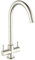 Reginox Genesis Dual Lever Mixer UK4R1136 Tap Brushed Nickel