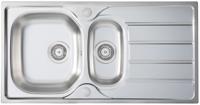 Carysil KD150 `Pack` Kona 1 1/2 Bowl sink + HS605 Tap ( Sink and Tap ) Stainless steel
