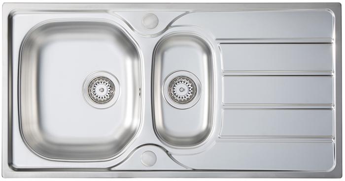Carysil KD150 `Pack` Kona 1 1/2 Bowl sink + HS605 Tap ( Sink and Tap ) Stainless steel