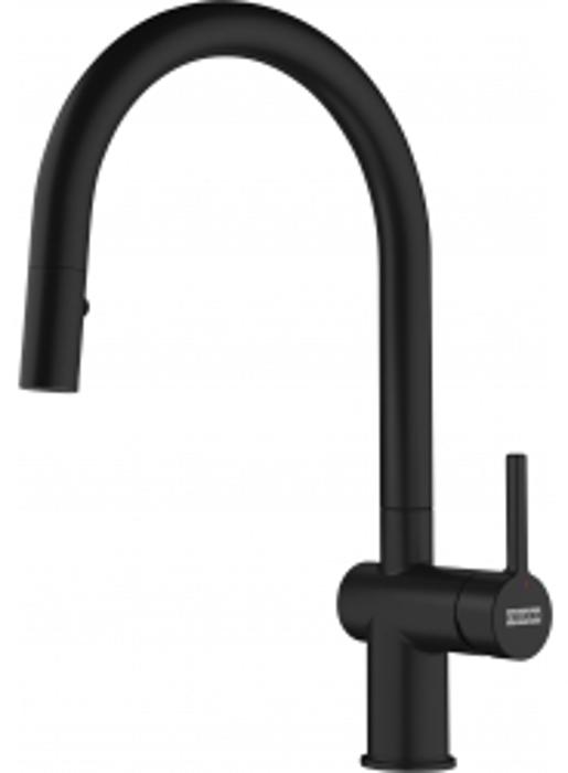 Franke Active J Spout Dual Spray Pull-Down Tap Matt Black