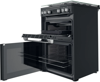 Hotpoint HDM67G0C2CB Double Oven Freestanding Dual Fuel Cooker Black