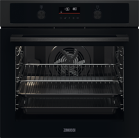 Zanussi ZOHNA7KN Series 40 AirFry Built-in Single Electric Oven + ZHRN643K 59cm 4 x Zone Ceramic Hob ( Oven and Hob Pack ) Black