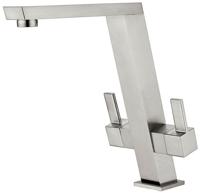 Clearwater EL2BN Electra Twin Lever MixerHigh Swivel Spout Brushed Tap Brushed Nickel