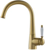 Clearwater EQ8AB Equinox C Single Lever Antique Brass Monobloc Kitchen Sink Mixer Tap Antique Brass