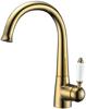 Clearwater EQ6G Equinox C Single Lever Gold Monobloc Kitchen Sink Mixer Tap Gold