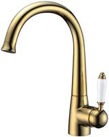 Clearwater EQ6G Equinox C Single Lever Gold Monobloc Kitchen Sink Mixer Tap Gold