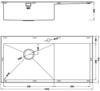 1810 RAZORUNO10 55 I- F BBL Single Bowl /252 Inset Sink Stainless steel