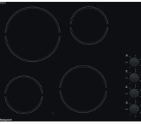 Hotpoint HR620RH 4 Cooking Zones Ceramic Hob Black