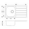 Carysil KD100L `Pack` Kona Single Bowl sink + HS605 Tap ( Sink and Tap ) Stainless steel