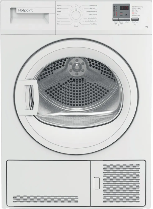 Hotpoint CHDC82WWGDUK 8kg Condenser Tumble Freestanding Dryer White