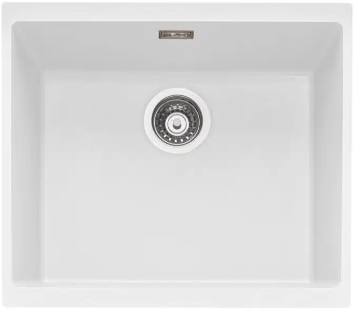 Caple Leesti 500 (inset or undermount) 1 Bowl LEE500CW Undermount Sink Chalk white