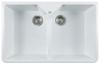 1810 Argilla Fireclay 800 /853  - 2 Bowl Undermount Sink White