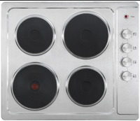 CATA UBSPH60KCR 60cm 4 Zone Solid-Plate Electric Hob Stainless steel