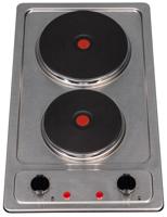 OEM PHP301SS 30cm Compact 2 Zone Domino Solid-Plate Electric Hob Stainless steel