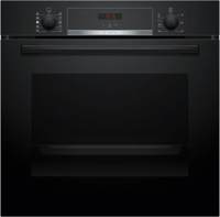 Bosch HQA534BB3B Series 4 Built-in with added steam 71 Litres Built-in Single Electric Oven Black