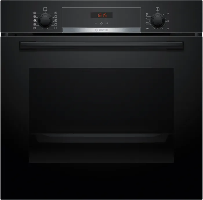 Bosch HQA534BB3B Series 4 Built-in with added steam 71 Litres Built-in Single Electric Oven Black