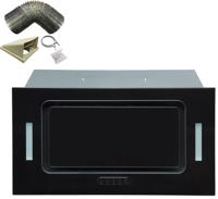 OEM UCG52BL 52cm Black Glass Built In Cupboard Hood Black