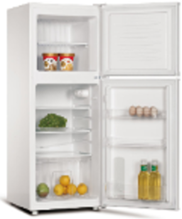 Teknix TM1148W Top Mount Freestanding Fridge-Freezer White