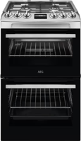 AEG CGX1130ACM Lidded Catalytic Double Oven Freestanding Gas Cooker Stainless steel