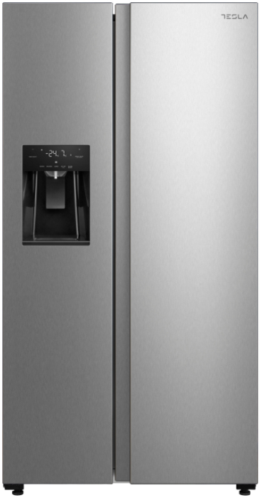 Tesla T569AFFX Frost Free 569L American Style Fridge Freezer Inox