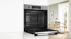 Bosch HQA574BS3B Series 4 60 x 60cm  with added steam function Built-in Single Electric Oven Stainless steel