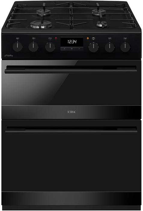 CDA CFD600MB 60cm Freestanding Dual Fuel Cooker Matt Black