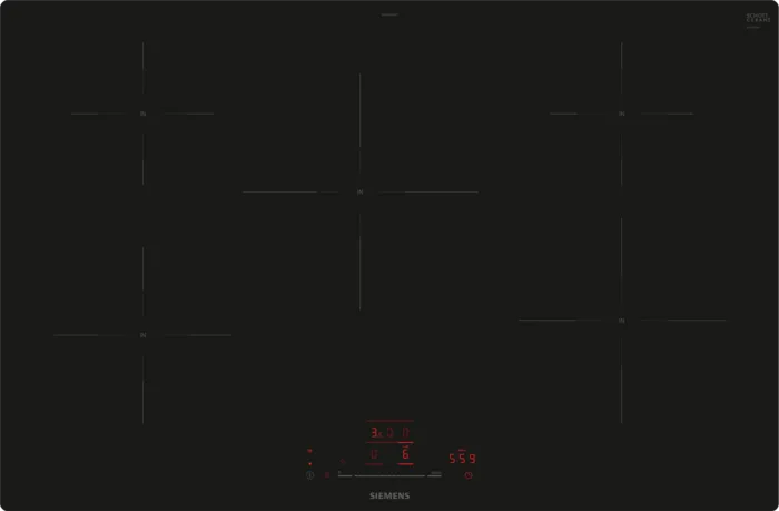 Siemens EH801HVB1E iQ100 80cm 5 Zone Induction Hob Black