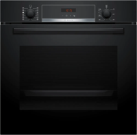 Bosch HQA574BB3B  60 x 60 cm  with added steam function Built-in Single Electric Oven Black