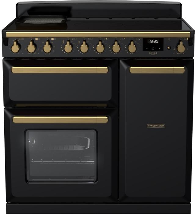 Rangemaster ESDL90EIPGBL/AB1 18053 90cm Estel DLX 90 EI Induction Range Cooker Black