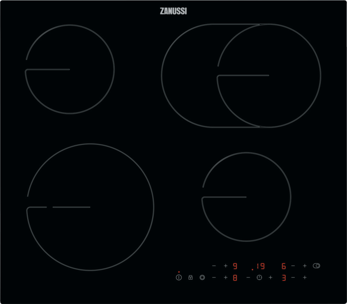 Zanussi ZHRN673K 4 Zone Electric Ceramic Hob Black