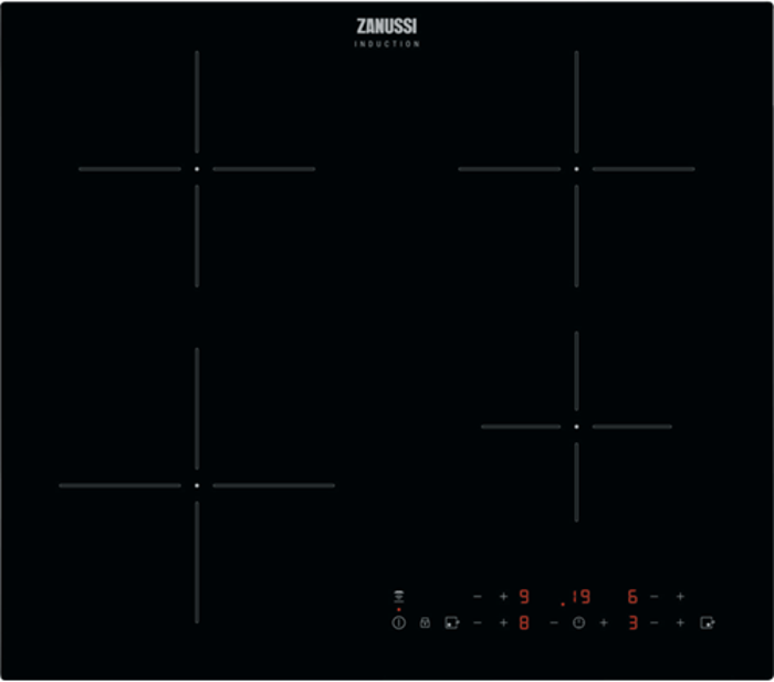 Zanussi ZITN643K 4 Cooking Zones Induction Hob Black
