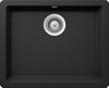 1810 Quadro N-100 Single Bowl CRISTALITE Undermount Sink Nero