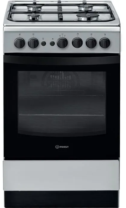 Indesit IS5G1PMSS 50cm 59 Litres with Easy Clean Freestanding Gas Cooker Silver